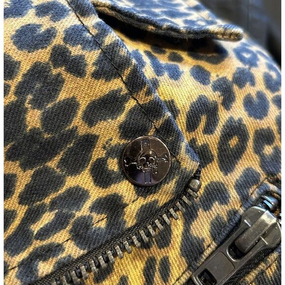 Lip Service Cheeta Print Grunge Jacket Size Large - Picture 8 of 8